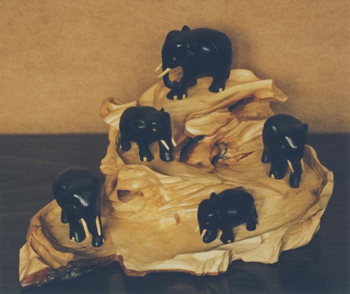 Elephants.jpg - "Elephants" - by Colin Etherington Ebony and Pathway Lime
