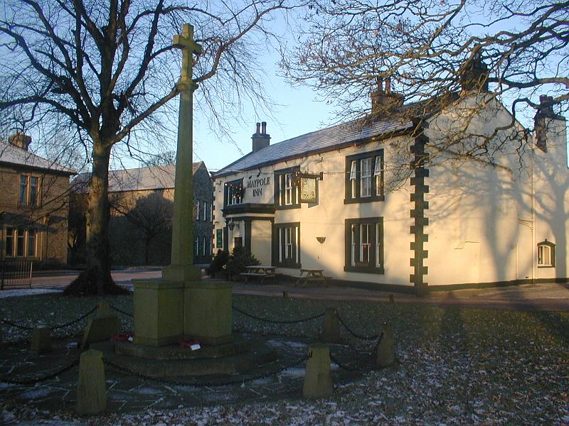 maypole_evening.jpg - "The Maypole Inn"   -  by John Rodgers. The Maypole Inn and Village Green at Long Preston.